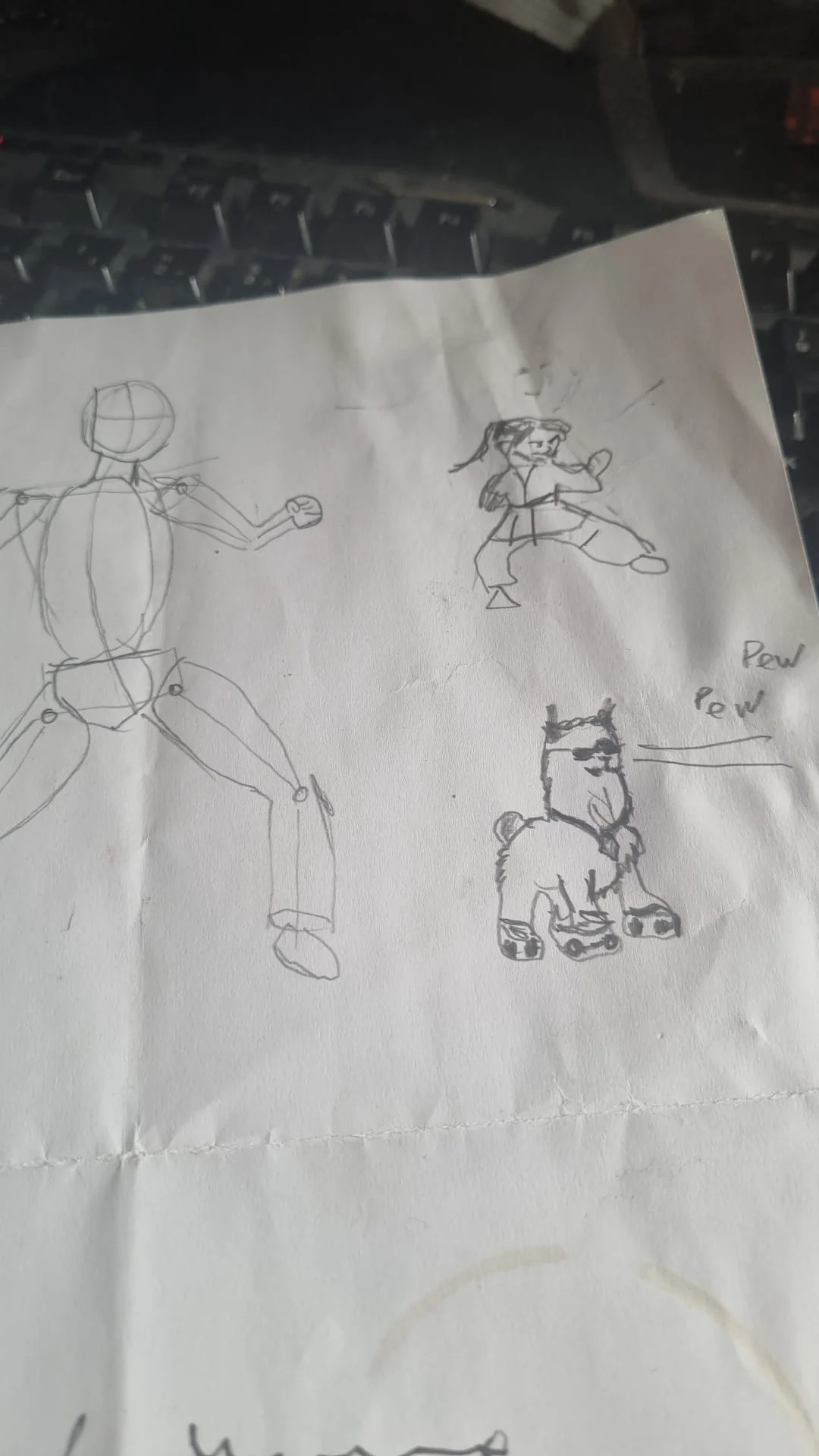 Frühe Handskizzen zu Projekt Alpaka
